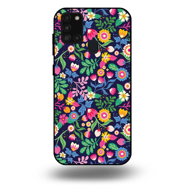 Samsung Galaxy A21s telefoonhoesje met bloemen design