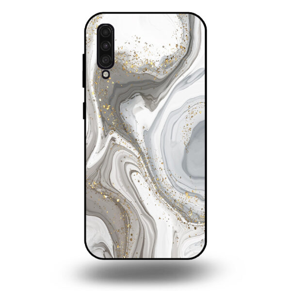 Samsung Galaxy A30s marmer hoesje zilver