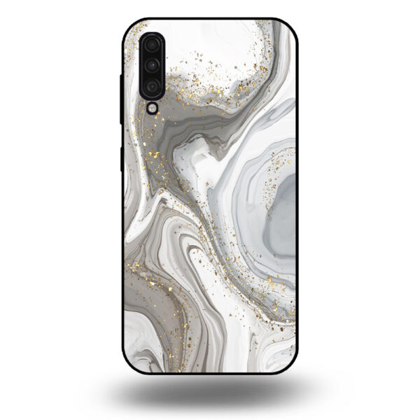 Samsung Galaxy A50s marmer hoesje zilver