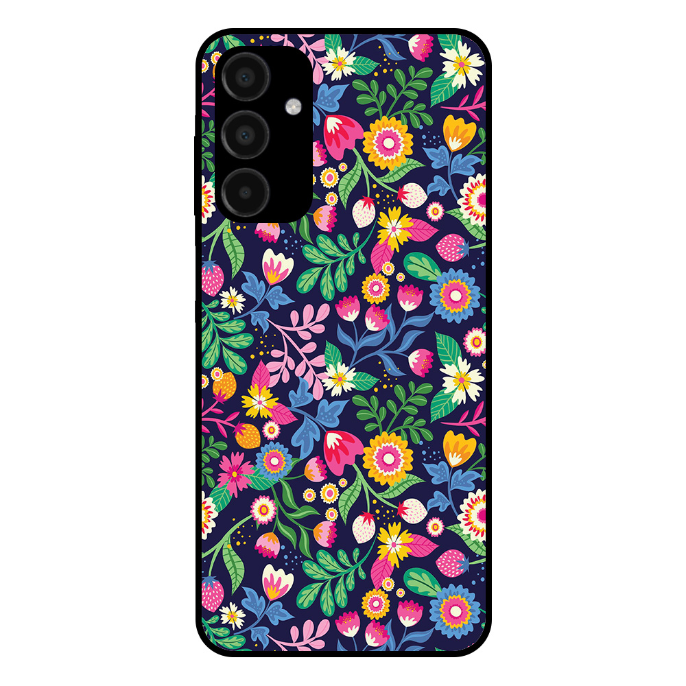 Samsung Galaxy A55 telefoonhoesje met bloemen opdruk