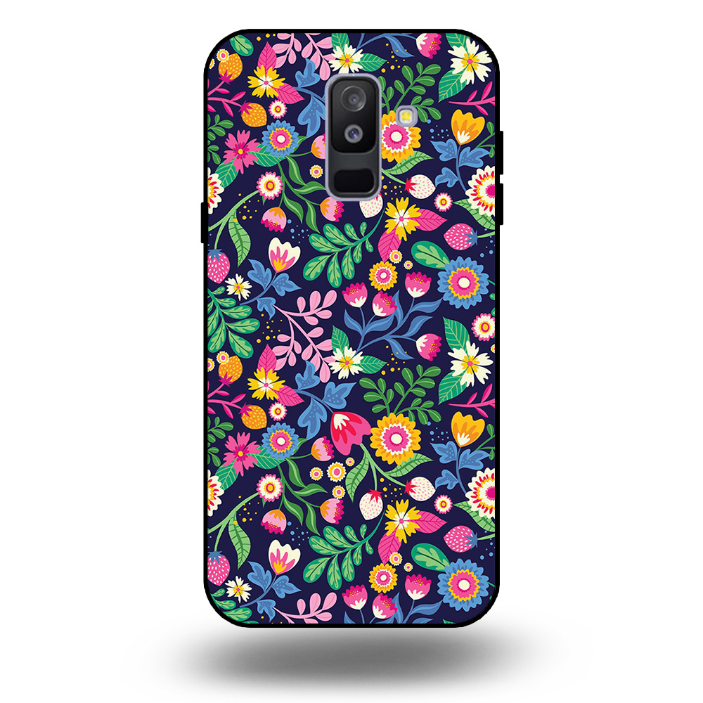 Samsung Galaxy A6+ 2018 telefoonhoesje met bloemen design