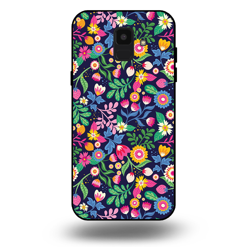 Samsung Galaxy A6 2018 telefoonhoesje met bloemen design