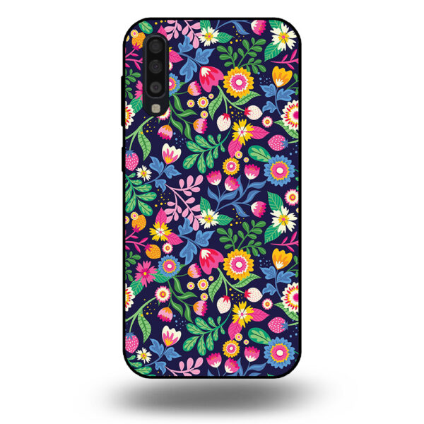 Samsung Galaxy A70s telefoonhoesje met bloemen design