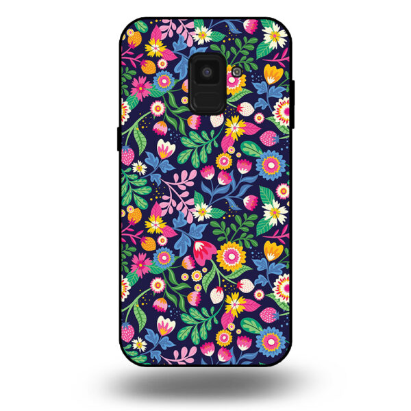 Samsung Galaxy A8 2018 telefoonhoesje met bloemen design