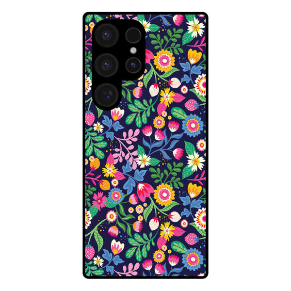 Samsung Galaxy S24 Ultra telefoonhoesje met bloemen opdruk