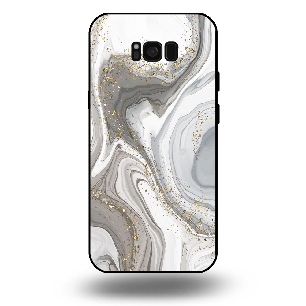 Samsung Galaxy S8+ marmer hoesje zilver