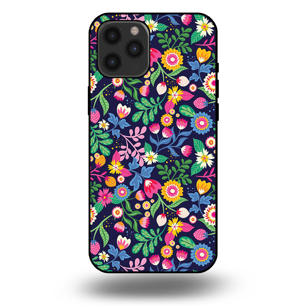 iPhone 12 Max telefoonhoesje met bloemen design