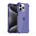 iPhone 15 Pro Max transparant donkerblauw hoesje met bumper stootrand