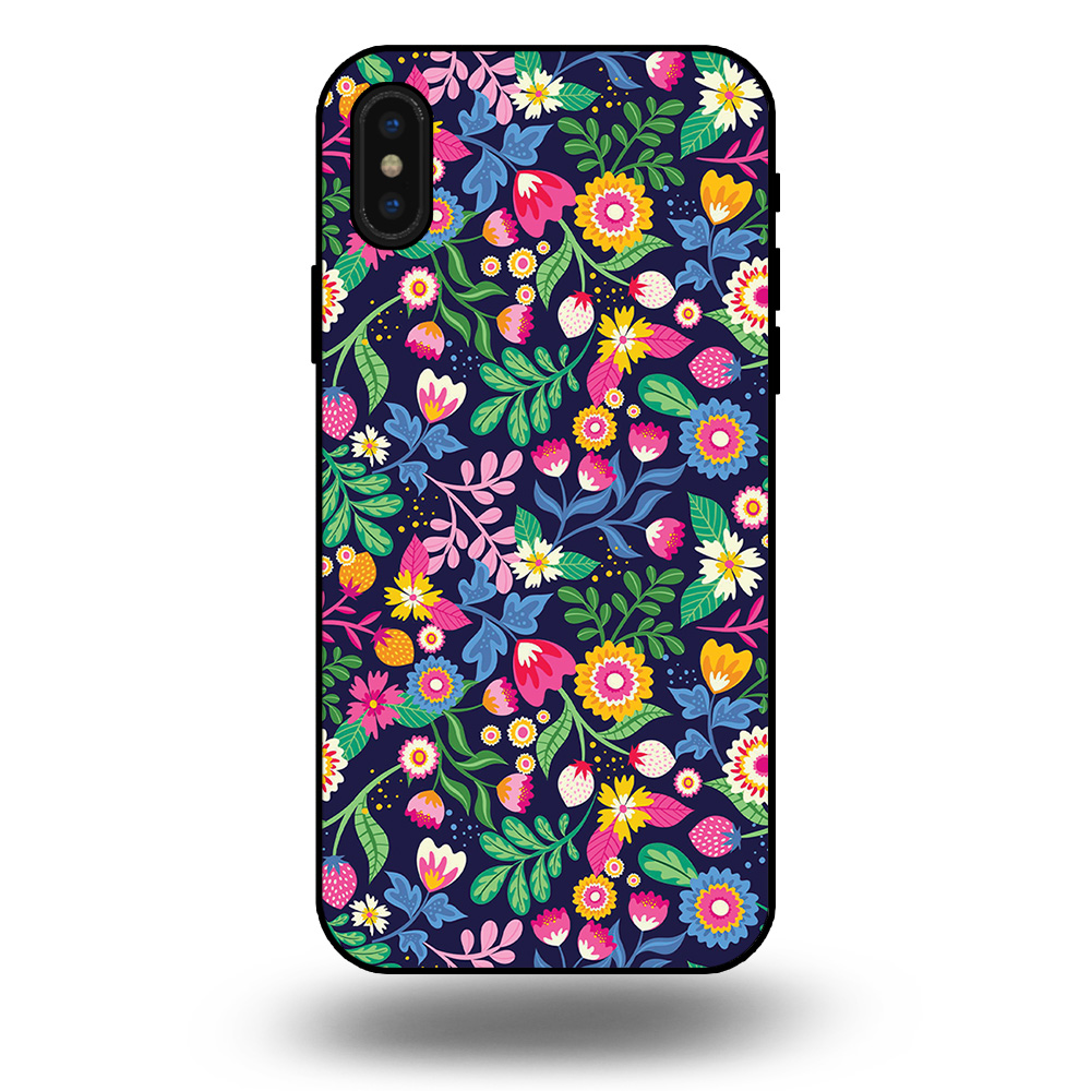 iPhone XS telefoonhoesje met bloemen design