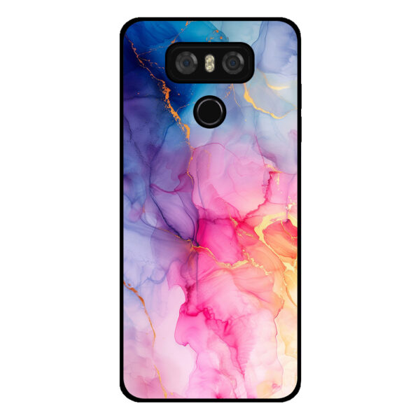 LG G6 telefoonhoesje met regenboog marmer opdruk