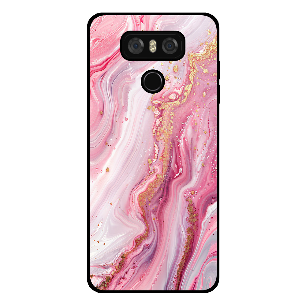 LG G6 telefoonhoesje met roze marmer opdruk