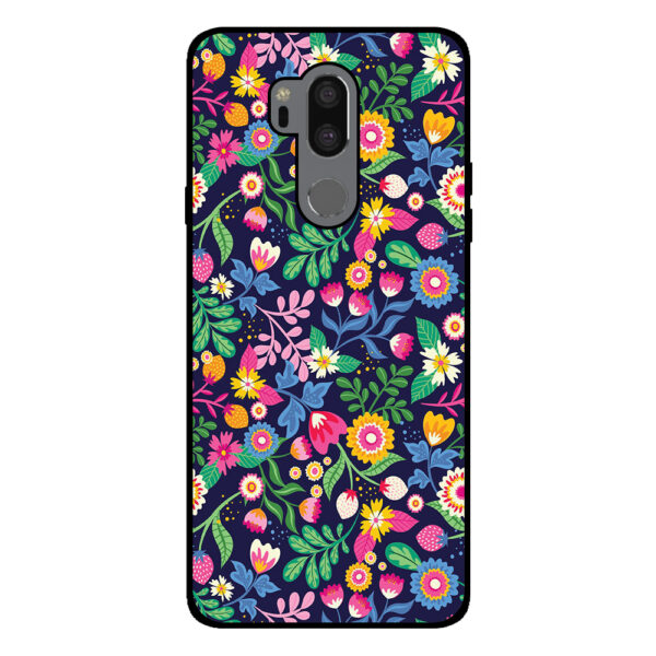 LG G7 ThinQ telefoonhoesje met bloemen opdruk