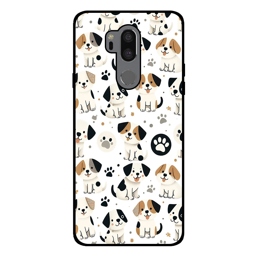 LG G7 ThinQ telefoonhoesje met honden opdruk