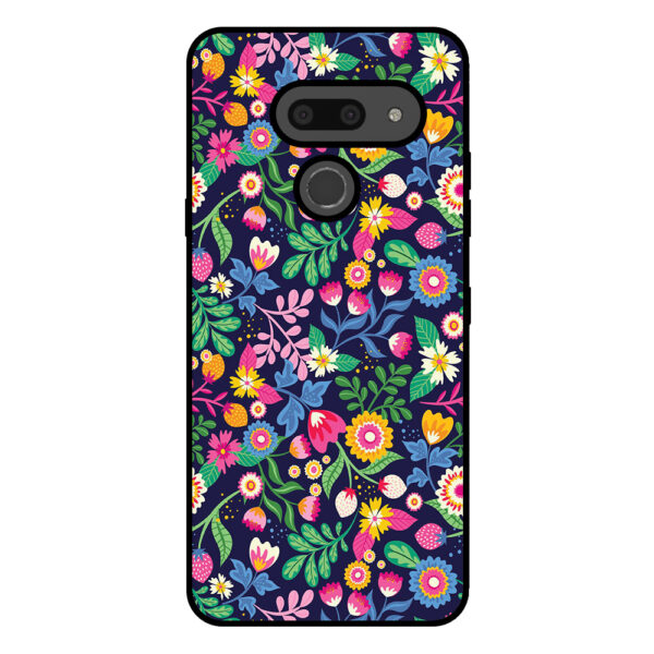 LG G8 ThinQ telefoonhoesje met bloemen opdruk