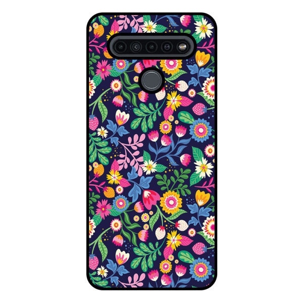 LG K41s telefoonhoesje met bloemen opdruk