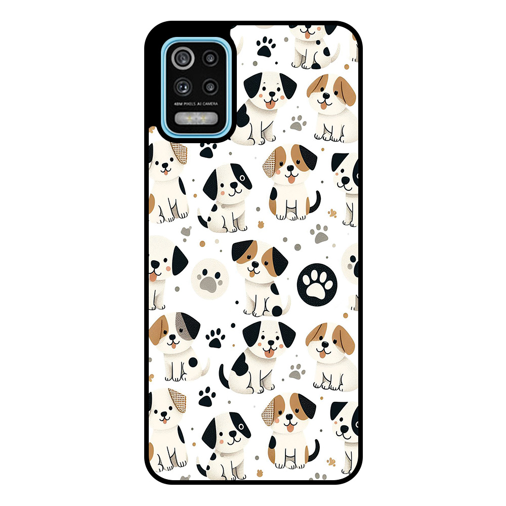 LG K52-K62 telefoonhoesje met honden opdruk