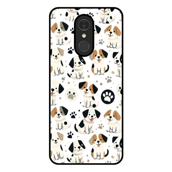 LG Q7 telefoonhoesje met honden opdruk