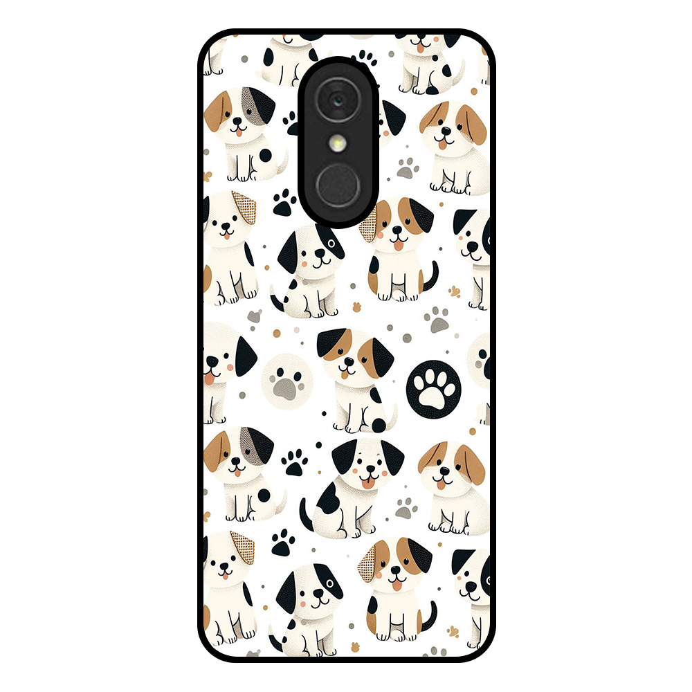 LG Q7 telefoonhoesje met honden opdruk