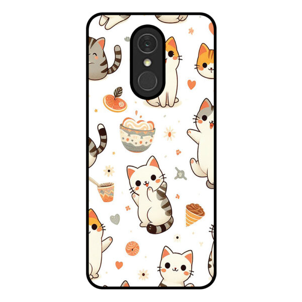 LG Q7 telefoonhoesje met katten opdruk