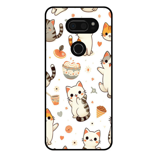 LG V30 telefoonhoesje met katten opdruk