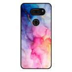 LG V30 telefoonhoesje met regenboog marmer opdruk