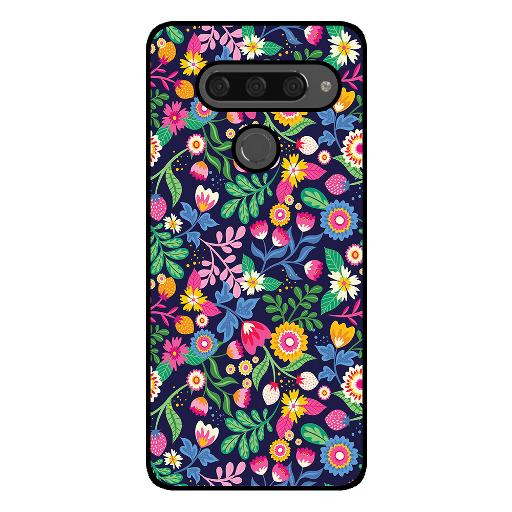 LG V40 telefoonhoesje met bloemen opdruk