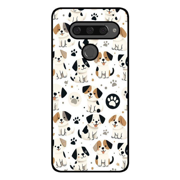 LG V40 telefoonhoesje met honden opdruk