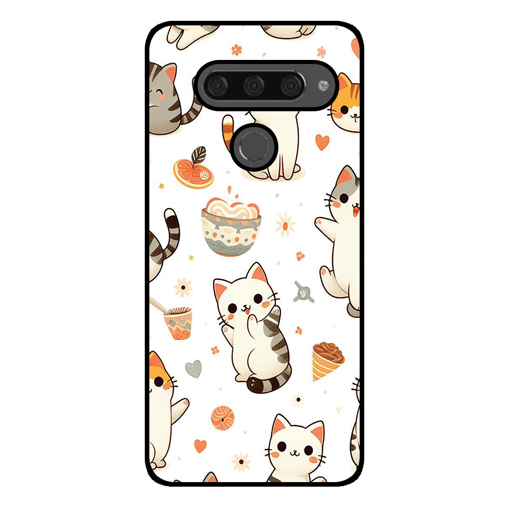 LG V40 telefoonhoesje met katten opdruk