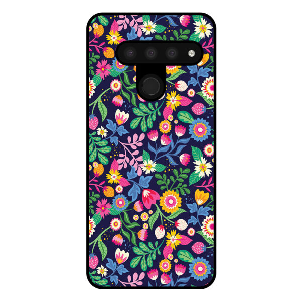 LG V50 telefoonhoesje met bloemen opdruk