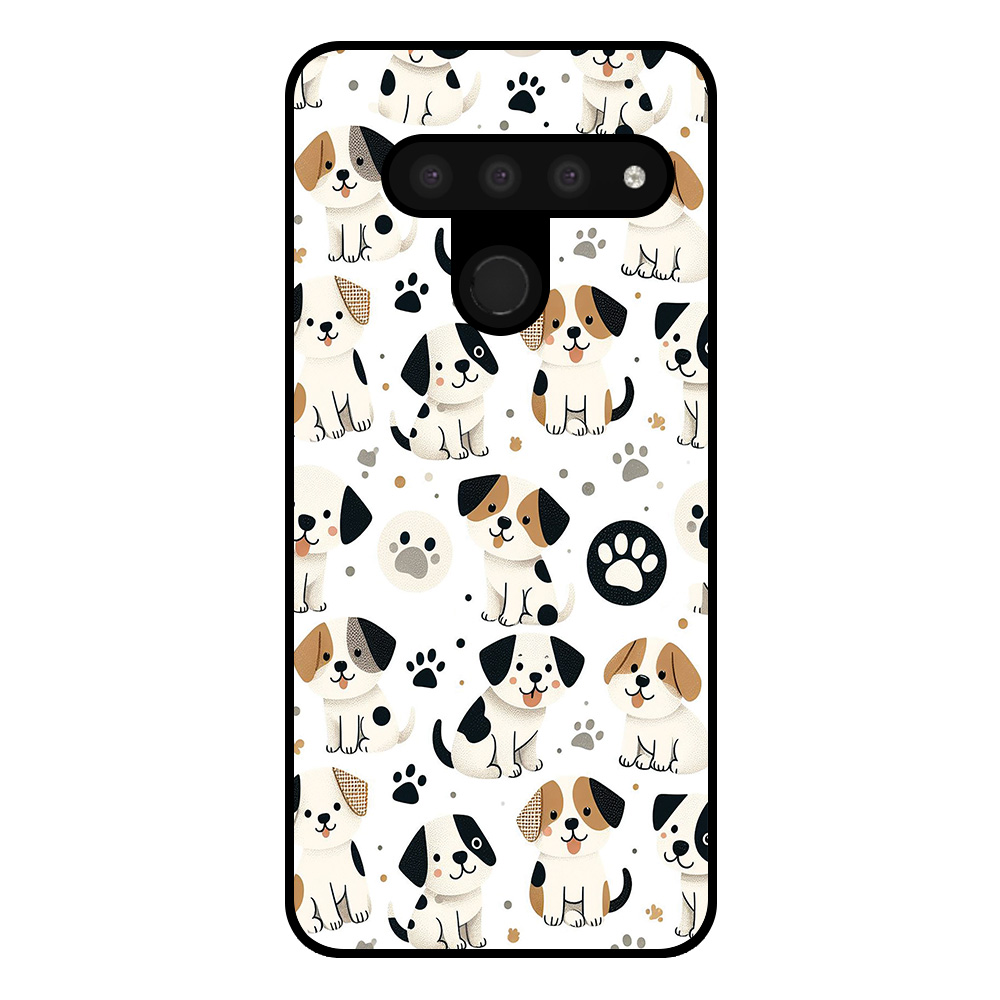 LG V50 telefoonhoesje met honden opdruk