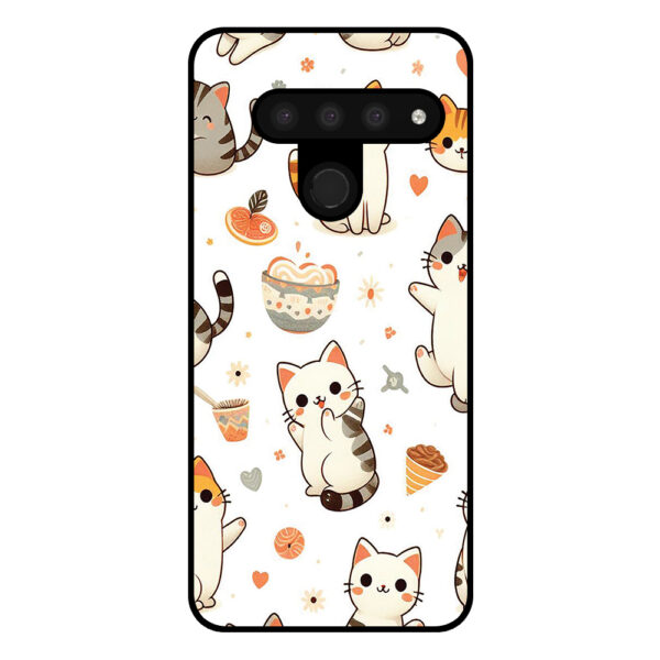 LG V50 telefoonhoesje met katten opdruk