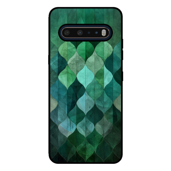 LG V60 telefoonhoesje met groene bladeren opdruk