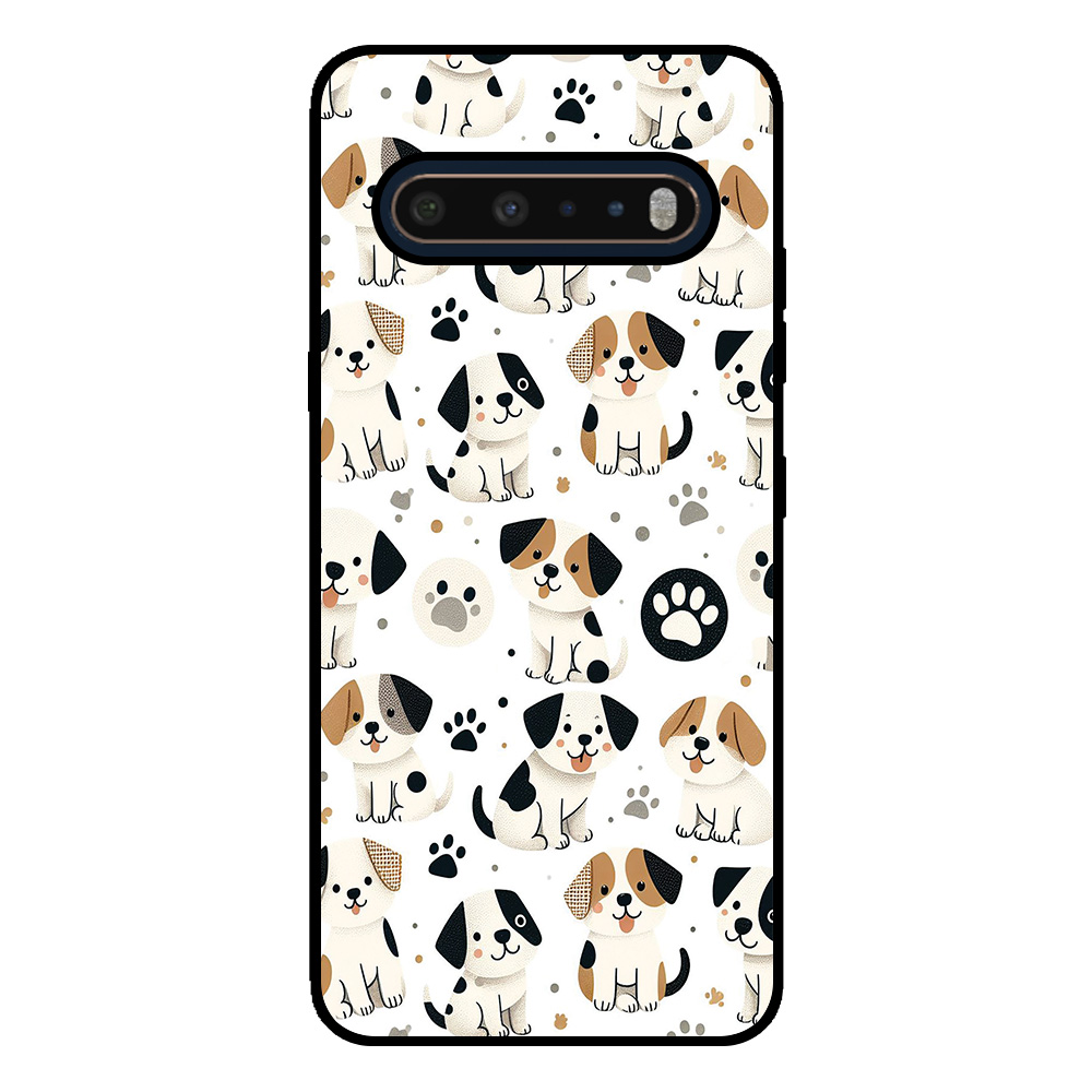 LG V60 telefoonhoesje met honden opdruk