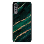 LG Velvet telefoonhoesje met groen goud marmer opdruk