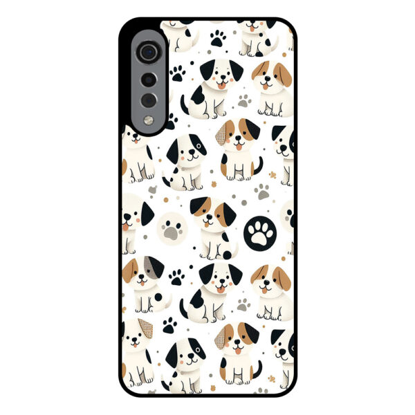 LG Velvet telefoonhoesje met honden opdruk