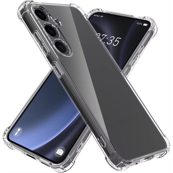 Samsung Galaxy A04s transparant telefoonhoesje met bumper en stootrand (1)