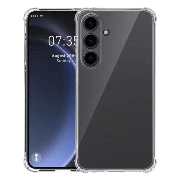 Samsung Galaxy A04s transparant telefoonhoesje met bumper en stootrand (2)