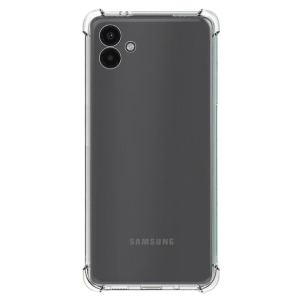 Samsung Galaxy A05 transparant telefoonhoesje met bumper en stootrand 1