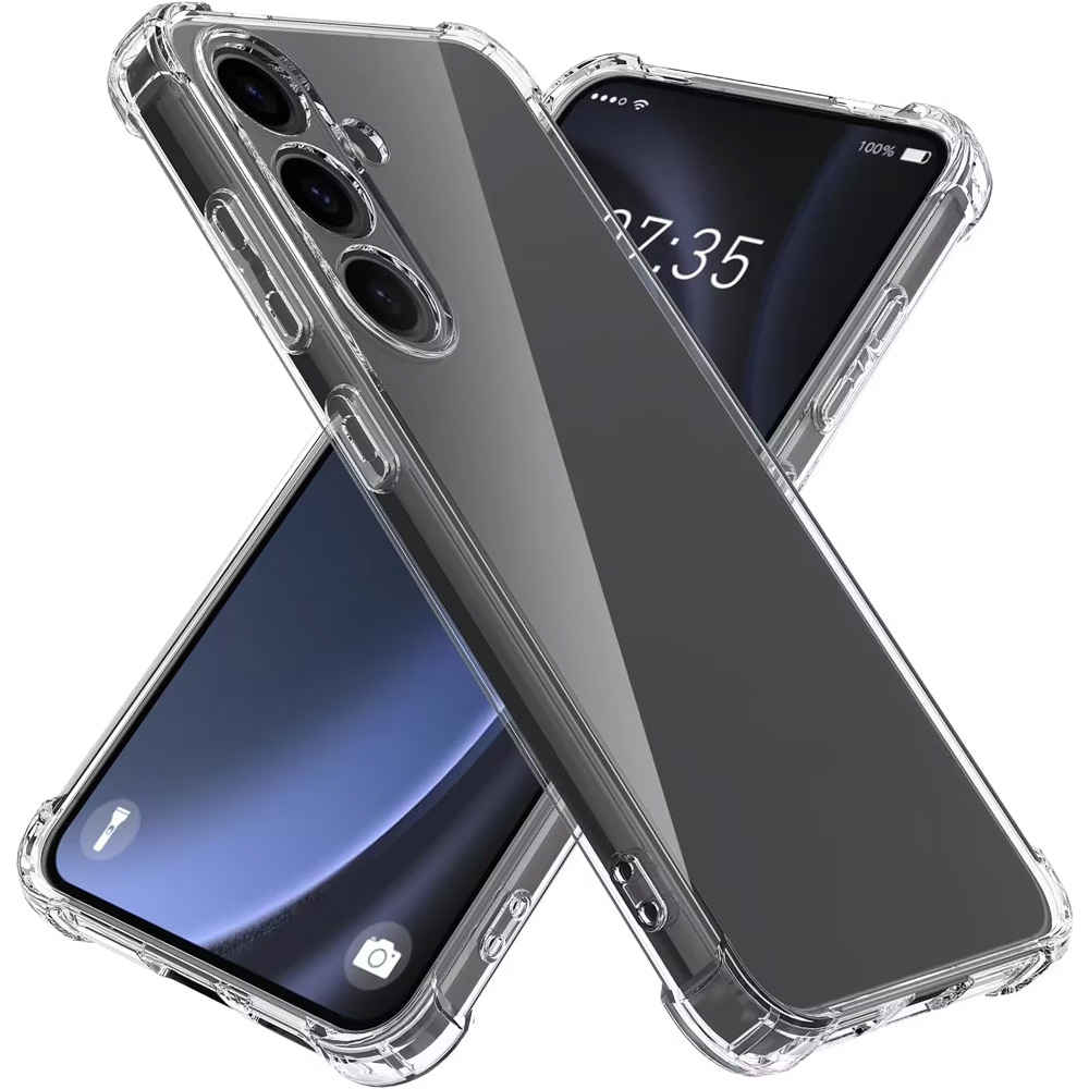 Samsung Galaxy A24 transparant telefoonhoesje met bumper en stootrand (1)