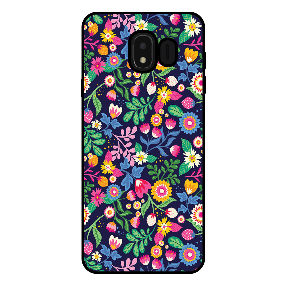 Samsung Galaxy J4 telefoonhoesje met bloemen opdruk