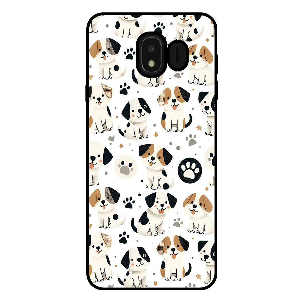 Samsung Galaxy J4 telefoonhoesje met honden opdruk