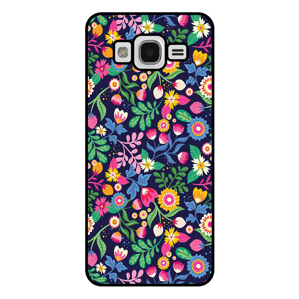 Samsung Galaxy J5 2015 telefoonhoesje met bloemen opdruk