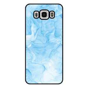 Samsung Galaxy J5 2016 telefoonhoesje met lichtblauw marmer opdruk