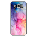 Samsung Galaxy J5 2016 telefoonhoesje met regenboog marmer opdruk