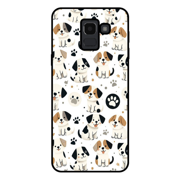 Samsung Galaxy J6 2018 telefoonhoesje met honden opdruk