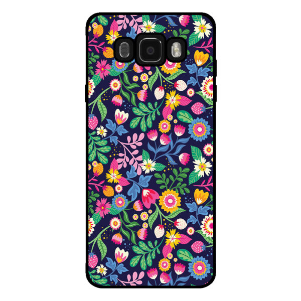 Samsung Galaxy J7 2016 telefoonhoesje met bloemen opdruk