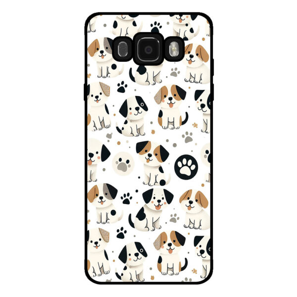 Samsung Galaxy J7 2016 telefoonhoesje met honden opdruk