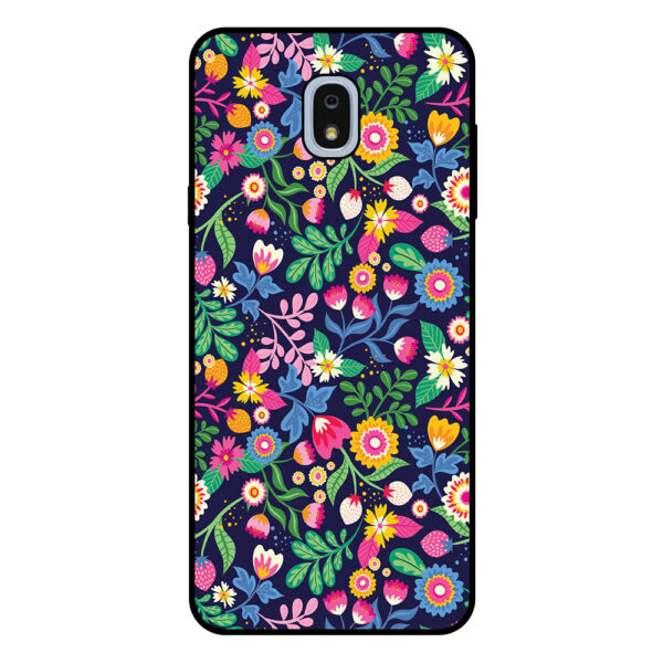 Samsung Galaxy J7 2018 telefoonhoesje met bloemen opdruk