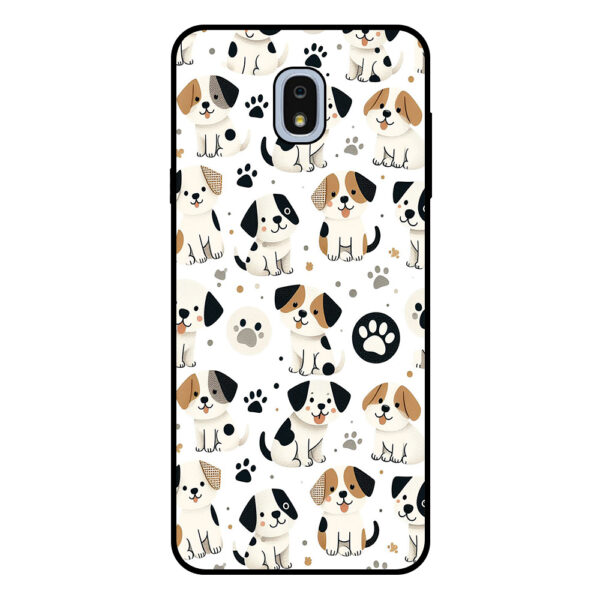 Samsung Galaxy J7 2018 telefoonhoesje met honden opdruk