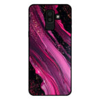 Samsung Galaxy J8 2018 telefoonhoesje met paars roze marmer opdruk